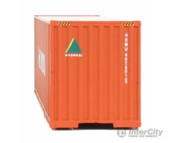 Walthers SceneMaster 8207 40' Hi Cube Corrugated Container W/Flat Roof - Assembled -- Hyundai -Walthers Sales walthers scenemaster 8207 40 hi cube corrugated container w flat roof assembled hyundai freight loads containers 940
