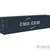 Walthers SceneMaster 8257 40' Hi Cube Corrugated Side Container - Assembled -- CMA-CGM (New Logo) -Walthers Sales walthers scenemaster 8257 40 hi cube corrugated side container assembled cma cgm new logo freight loads containers 614