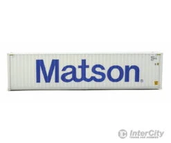 Walthers SceneMaster 8263 40' Hi-Cube Corrugated-Side Container - Assembled -- Matson (gray, Blue) -Walthers Sales walthers scenemaster 8263 40 hi cube corrugated side container assembled matson gray blue freight loads containers 636