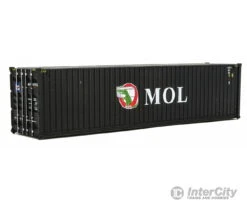 Walthers SceneMaster 8264 40' Hi-Cube Corrugated-Side Container - Assembled -- Mitsui OSK Lines (black, White, Red; Alligator Logo)