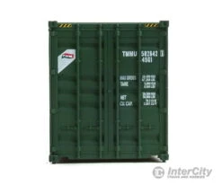 Walthers SceneMaster 8270 40' Hi-Cube Corrugated-Side Container - Assembled -- Linea Mexicana (green, White) -Walthers Sales walthers scenemaster 8270 40 hi cube corrugated side container assembled linea mexicana green white freight loads containers 914