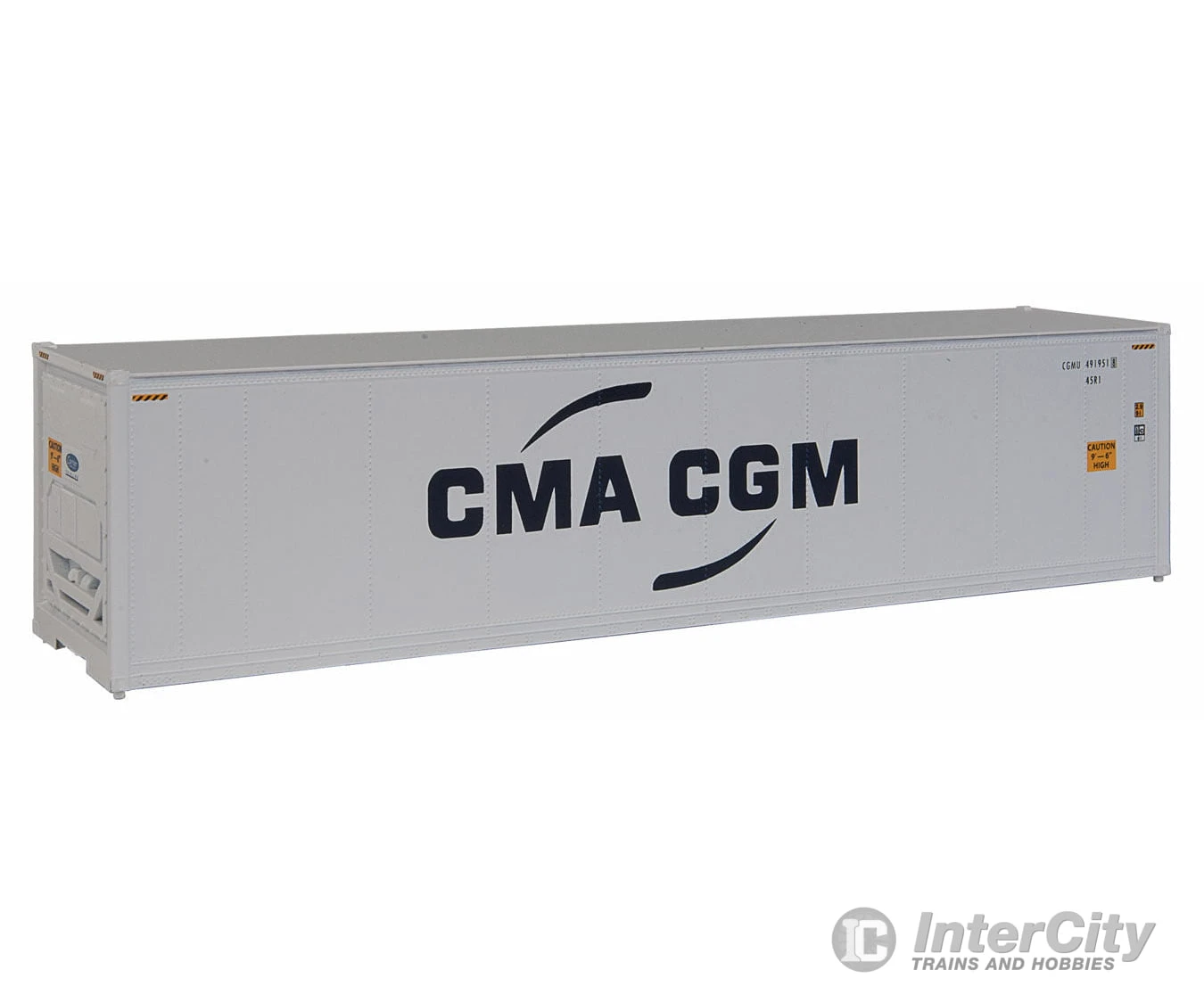 Walthers SceneMaster 8357 40' Hi Cube Smooth Side Reefer Container - Assembled -- CMA-CGM 3 Walthers SceneMaster 8357 40' Hi Cube Smooth Side Reefer Container - Assembled -- CMA-CGM