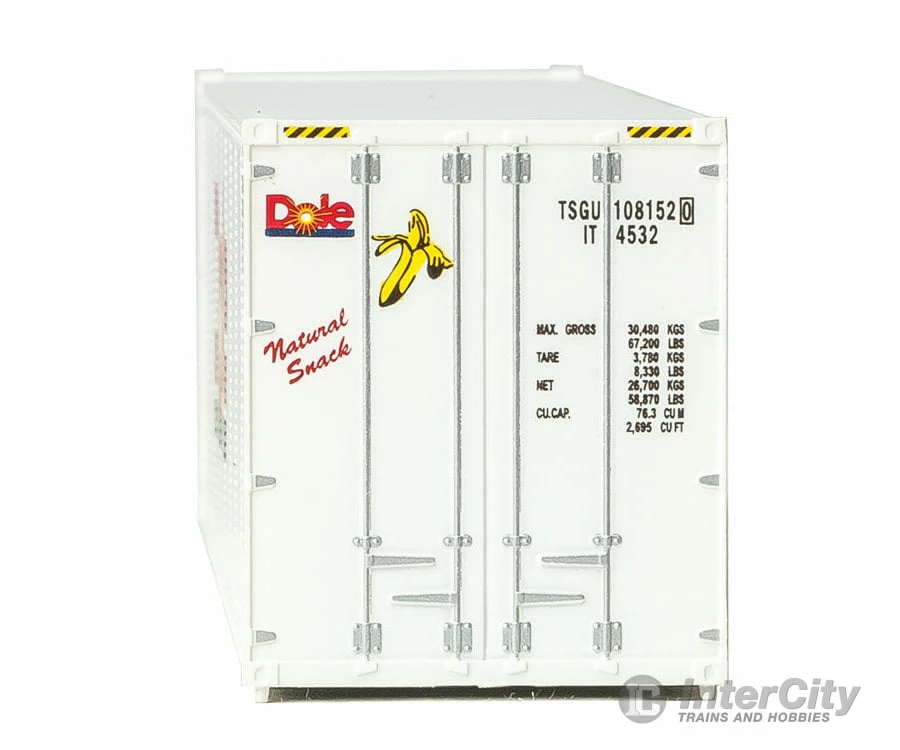 Walthers SceneMaster 8359 40' Hi-Cube Smooth-Side Reefer Container - Assembled -- Dole (white, Red, Blue) 6 Walthers SceneMaster 8359 40' Hi-Cube Smooth-Side Reefer Container - Assembled -- Dole (white, Red, Blue) - Image 4