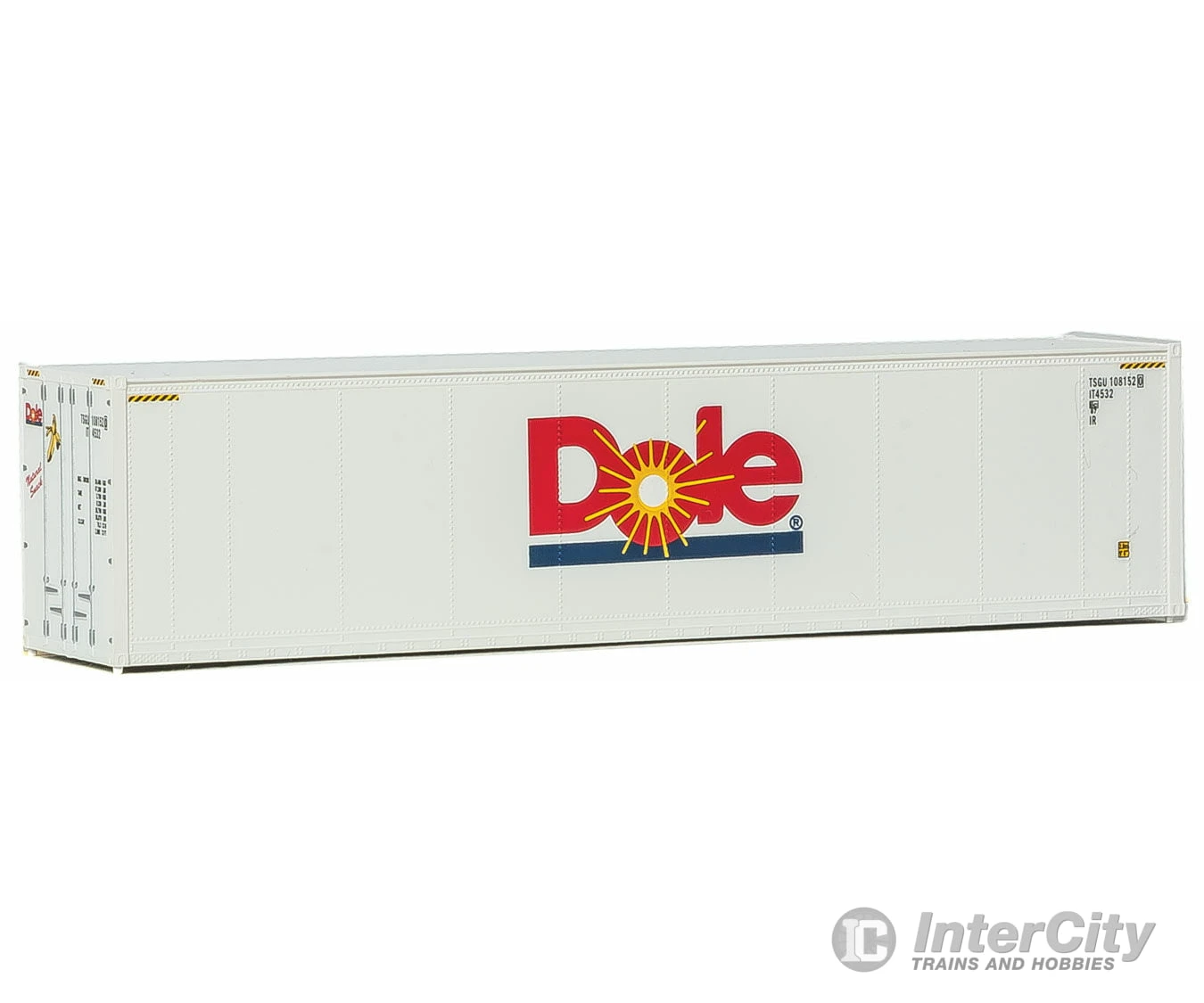 Walthers SceneMaster 8359 40' Hi-Cube Smooth-Side Reefer Container - Assembled -- Dole (white, Red, Blue) 3 Walthers SceneMaster 8359 40' Hi-Cube Smooth-Side Reefer Container - Assembled -- Dole (white, Red, Blue)
