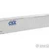 Walthers SceneMaster 8464 48' Ribbed Side Container - Assembled -- CSX Intermodal (white, Blue) -Walthers Sales walthers scenemaster 8464 48 ribbed side container assembled csx intermodal white blue freight loads containers 314