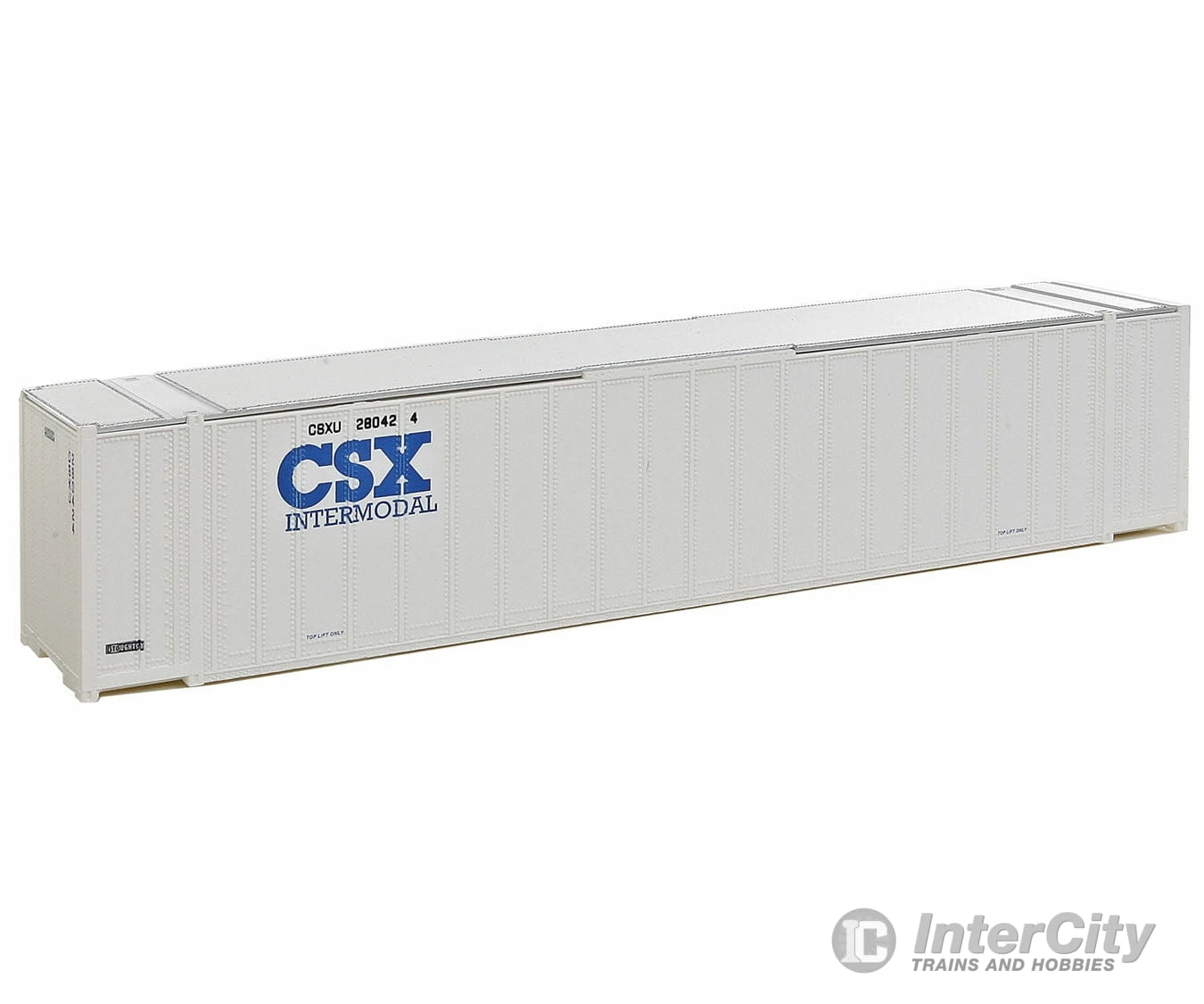 Walthers SceneMaster 8464 48' Ribbed Side Container - Assembled -- CSX Intermodal (white, Blue) 3 Walthers SceneMaster 8464 48' Ribbed Side Container - Assembled -- CSX Intermodal (white, Blue)
