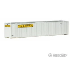 Walthers SceneMaster 8472 48' Ribbed-Side Container - Assembled -- J.B. Hunt (white, Yellow, Black) -Walthers Sales walthers scenemaster 8472 48 ribbed side container assembled j b hunt white yellow black freight loads containers 461