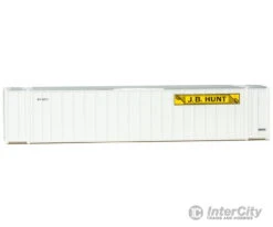 Walthers SceneMaster 8472 48' Ribbed-Side Container - Assembled -- J.B. Hunt (white, Yellow, Black) -Walthers Sales walthers scenemaster 8472 48 ribbed side container assembled j b hunt white yellow black freight loads containers 529