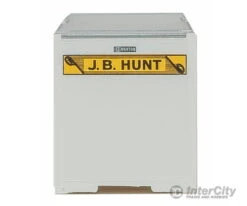 Walthers SceneMaster 8472 48' Ribbed-Side Container - Assembled -- J.B. Hunt (white, Yellow, Black) -Walthers Sales walthers scenemaster 8472 48 ribbed side container assembled j b hunt white yellow black freight loads containers 894