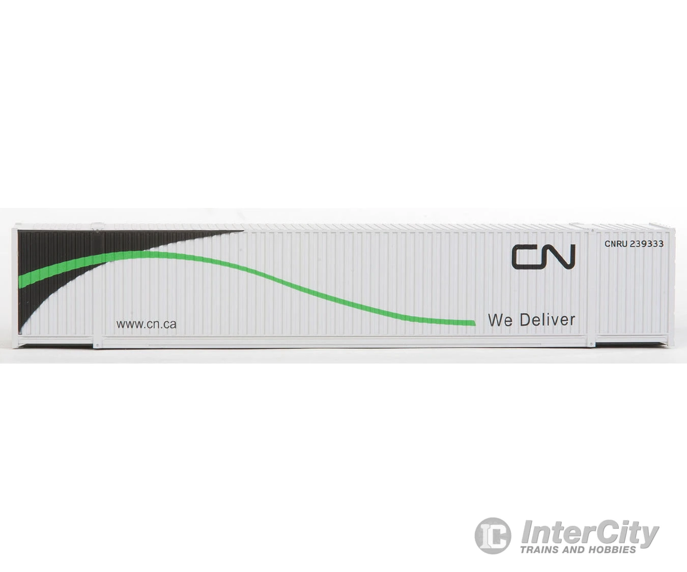 Walthers SceneMaster 8501 53' Singamas Corrugated Side Container - Ready To Run -- Canadian National (white, Black, Green) 7 Walthers SceneMaster 8501 53' Singamas Corrugated Side Container - Ready To Run -- Canadian National (white, Black, Green) - Image 5