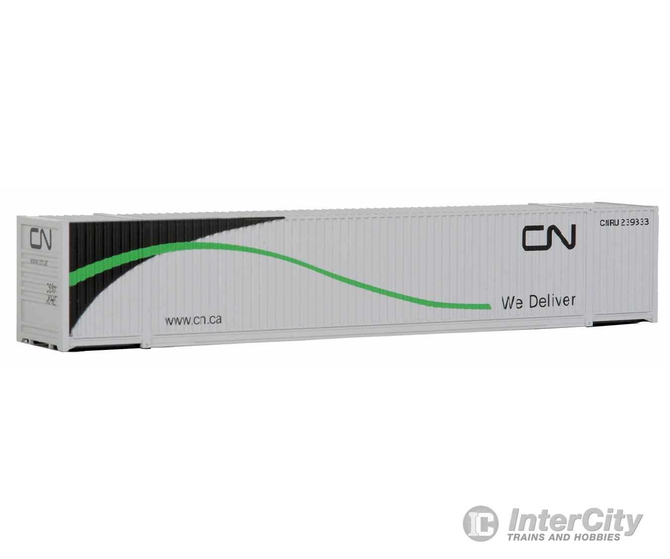 Walthers SceneMaster 8501 53' Singamas Corrugated Side Container - Ready To Run -- Canadian National (white, Black, Green) 4 Walthers SceneMaster 8501 53' Singamas Corrugated Side Container - Ready To Run -- Canadian National (white, Black, Green) - Image 2