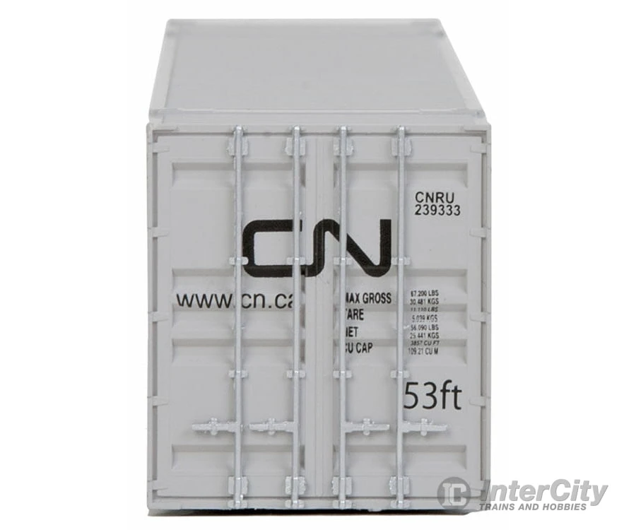 Walthers SceneMaster 8501 53' Singamas Corrugated Side Container - Ready To Run -- Canadian National (white, Black, Green) 5 Walthers SceneMaster 8501 53' Singamas Corrugated Side Container - Ready To Run -- Canadian National (white, Black, Green) - Image 3