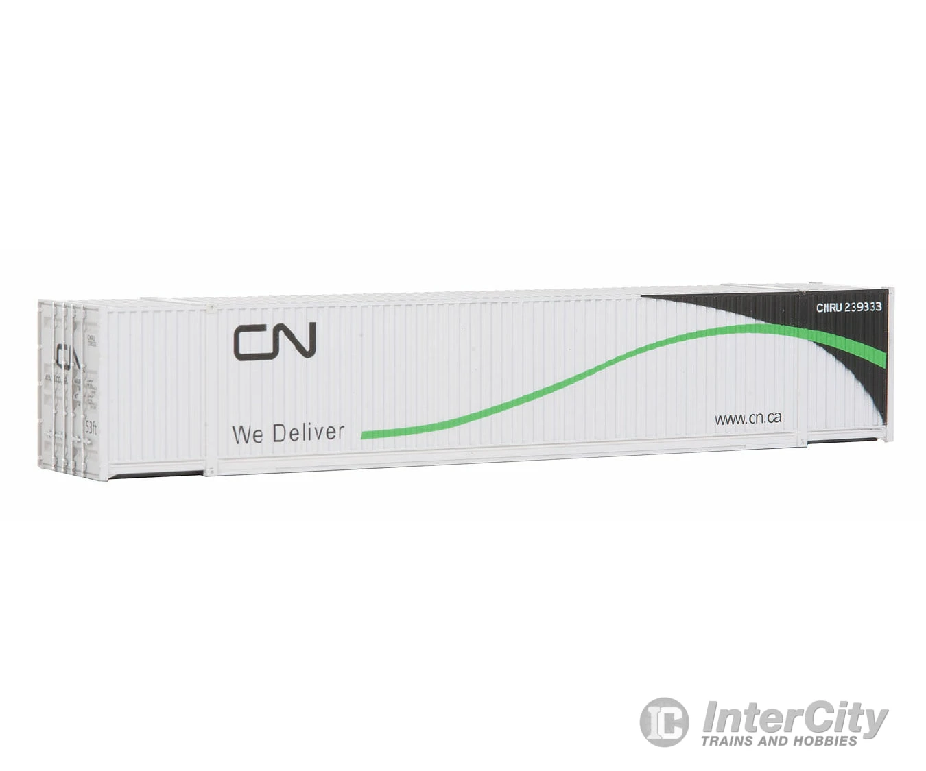 Walthers SceneMaster 8501 53' Singamas Corrugated Side Container - Ready To Run -- Canadian National (white, Black, Green) 3 Walthers SceneMaster 8501 53' Singamas Corrugated Side Container - Ready To Run -- Canadian National (white, Black, Green)
