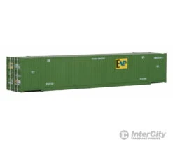 Walthers SceneMaster 8503 53' Singamas Corrugated Side Container - Ready To Run -- EMP (green, Yellow)