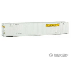 Walthers SceneMaster 8522 53' Singamas Corrugated-Side Container - Assembled -- J.B. Hunt (white, Yellow, Black)
