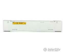 Walthers SceneMaster 8522 53' Singamas Corrugated-Side Container - Assembled -- J.B. Hunt (white, Yellow, Black) -Walthers Sales walthers scenemaster 8522 53 singamas corrugated side container assembled j b hunt white yellow black freight loads containers 902