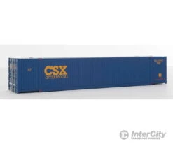 Walthers SceneMaster 8528 53' Singamas Corrugated-Side Container - Assembled -- CSX Intermodal (blue, Yellow)