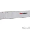 Walthers SceneMaster 8531 53' Singamas Corrugated-Side Container - Assembled -- XPO Logistics (white, Black, Red)
