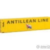 Walthers SceneMaster 8551 45' CIMC Container - Assembled -- Antillean Line (yellow, Black, Blue, Red) -Walthers Sales walthers scenemaster 8551 45 cimc container assembled antillean line yellow black blue red freight loads containers 386