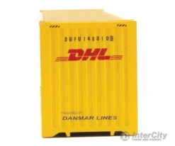 Walthers SceneMaster 8560 45' CIMC Container - Assembled -- DHL (yellow, Red) -Walthers Sales walthers scenemaster 8560 45 cimc container assembled dhl yellow red freight loads containers 441