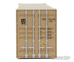 Walthers SceneMaster 8565 45' CIMC Container - Assembled -- Mediterranean Shipping Co. (beige, Black) -Walthers Sales walthers scenemaster 8565 45 cimc container assembled mediterranean shipping co beige black freight loads containers 122