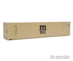 Walthers SceneMaster 8565 45' CIMC Container - Assembled -- Mediterranean Shipping Co. (beige, Black)