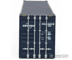 Walthers SceneMaster 8569 45' CIMC Container - Assembled -- CMA-CGM (blue, White) -Walthers Sales walthers scenemaster 8569 45 cimc container assembled cma cgm blue white freight loads containers 991