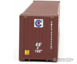 Walthers SceneMaster 8571 45' CIMC Container - Assembled -- Crowley (brown, White) -Walthers Sales walthers scenemaster 8571 45 cimc container assembled crowley brown white freight loads containers 360