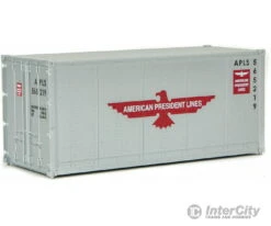 Walthers SceneMaster 8651 20' Smooth-Side Container - Ready To Run -- American President Lines (gray, Red, White; Eagle Logo)