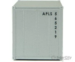 Walthers SceneMaster 8651 20' Smooth-Side Container - Ready To Run -- American President Lines (gray, Red, White; Eagle Logo) -Walthers Sales walthers scenemaster 8651 20 smooth side container ready to run american president lines gray red white eagle logo freight loads containers 451