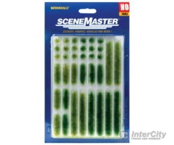 Walthers Scenemaster HO 1103 Grass Tufts And Strips 1/4" 0.6cm Tall -- Summer, 18 Of Each
