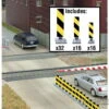 Walthers Scenemaster HO 4168 Quiet Crossing Lane Markers -- Kit (yellow, Black Stripes)