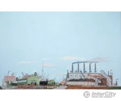 Walthers Scenemaster HO 713 Background Scene 24 X 36" 60 X 90cm - Instant Horizons(TM) -- The Docks