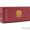 Walthers Scenemaster HO 8059 20' Corrugated Container - Assembled -- Mediterranean Shipping Co. (MSC) (red) -Walthers Sales walthers scenemaster ho 8059 20 corrugated container assembled mediterranean shipping co msc red freight loads containers 324