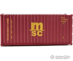 Walthers Scenemaster HO 8059 20' Corrugated Container - Assembled -- Mediterranean Shipping Co. (MSC) (red) -Walthers Sales walthers scenemaster ho 8059 20 corrugated container assembled mediterranean shipping co msc red freight loads containers 469