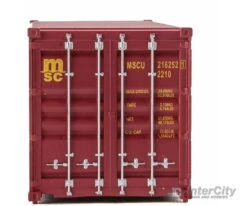 Walthers Scenemaster HO 8059 20' Corrugated Container - Assembled -- Mediterranean Shipping Co. (MSC) (red) -Walthers Sales walthers scenemaster ho 8059 20 corrugated container assembled mediterranean shipping co msc red freight loads containers 488