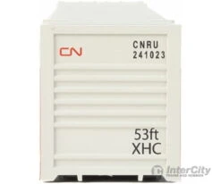 Walthers Scenemaster HO 8537 53' Singamas Corrugated-Side Container - Assembled -- Canadian National (gray, Red; Three Modes, Noodle Logo) -Walthers Sales walthers scenemaster ho 8537 53 singamas corrugated side container assembled canadian national gray red three modes noodle logo freight loads containers 884