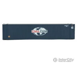 Walthers Scenemaster HO 8553 45' CIMC Container - Assembled -- CMA/CGM (blue, White, Red, Globe Logo) -Walthers Sales walthers scenemaster ho 8553 45 cimc container assembled cma cgm blue white red globe logo freight loads containers 341