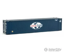 Walthers Scenemaster HO 8553 45' CIMC Container - Assembled -- CMA/CGM (blue, White, Red, Globe Logo)