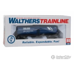 Walthers Trainline 1446 Tank Car - Ready To Run -- Montana Rail Link (blue, White) -Walthers Sales walthers trainline 1446 tank car ready to run montana rail link blue white freight cars 821