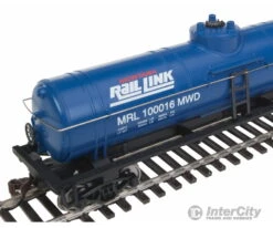 Walthers Trainline 1446 Tank Car - Ready To Run -- Montana Rail Link (blue, White) -Walthers Sales walthers trainline 1446 tank car ready to run montana rail link blue white freight cars 904