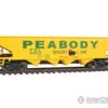 Walthers Trainline 1658 Offset Quad Hopper - Ready To Run -- Peabody Short Line #6802