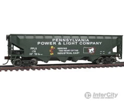 Walthers Trainline 1659 Offset Quad Hopper - Ready To Run -- Pennsylvania Power & Light PPLX #170